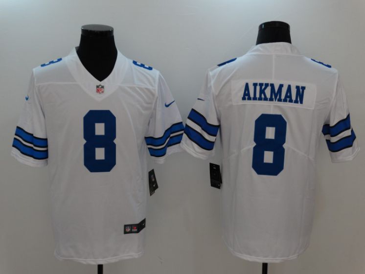 Men Dallas Cowboys 8 Aikman White Nike Vapor Untouchable Limited NFL Jerseys